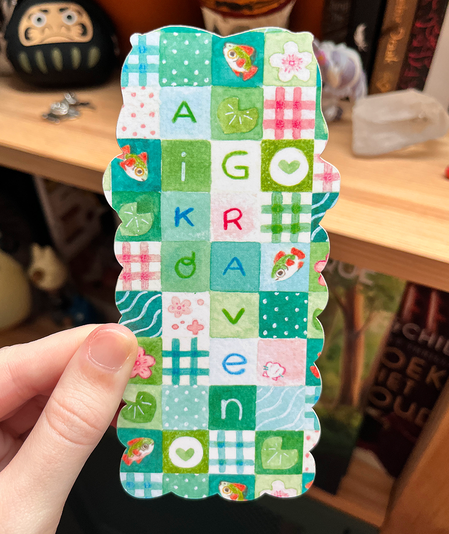 Aiko Graven - Wholesale Bookmark - Sleepy River otter | Die cut Bookmark1