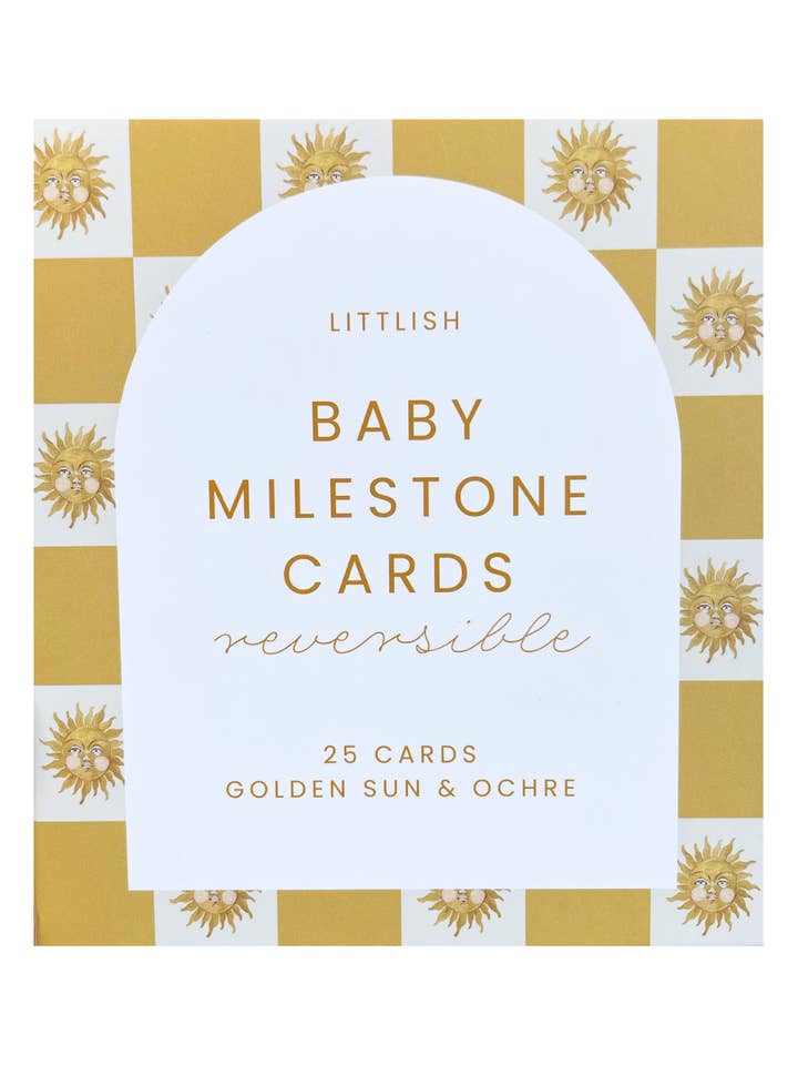 Cartões Marcos Reversíveis para Bebés Golden Sun + Ocre por atacado de Littlish