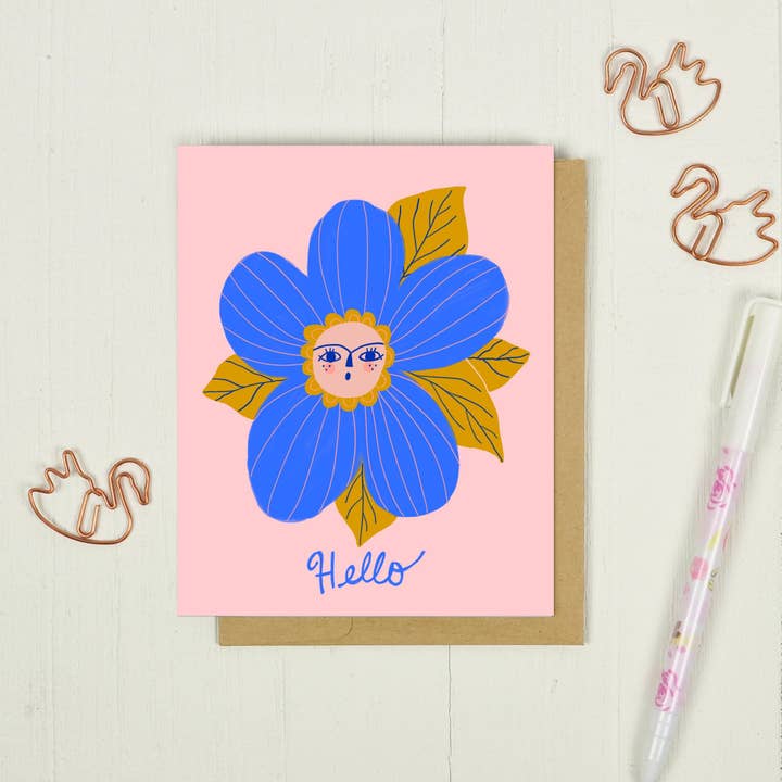 Dream Folk Studio - Wholesale Stationery/Notecard Set - Hello Flower - Notecard Set2