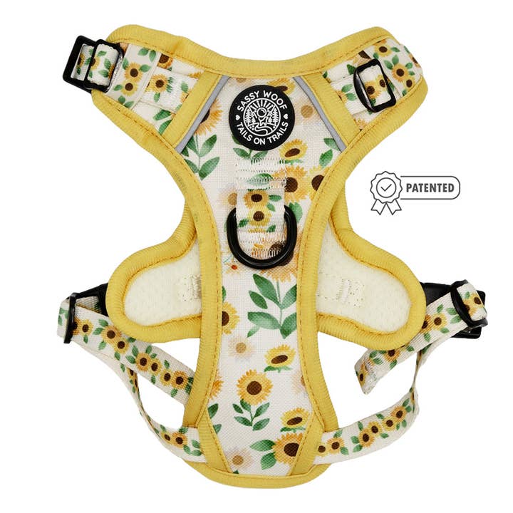 Dog Step-In Harness - Sunflower Dreams for wholesale by SASSY WOOF