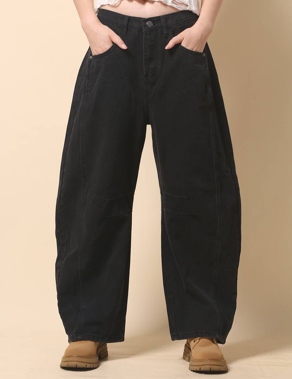 Sweetkama – Engroshandel Jeans - Dame – Damejeans med høj talje og vide ben i tøndeform, Barrel Denim SKP52243