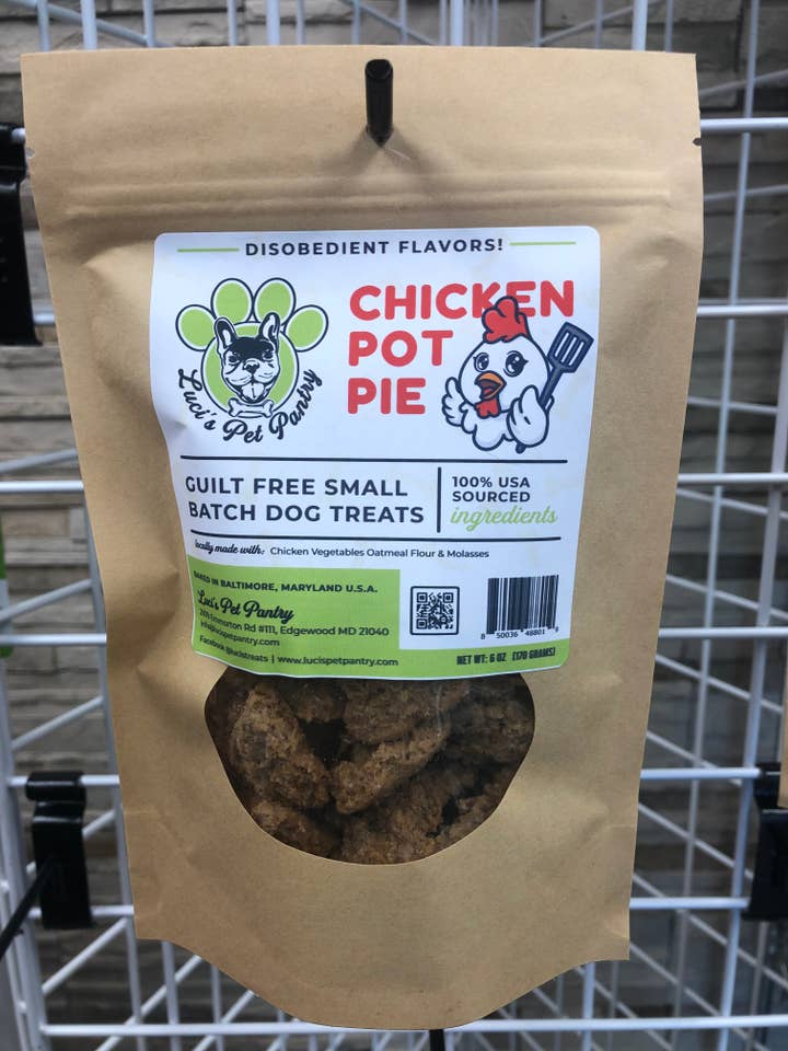 Chicken Pot Pie Dog & Puppy Biscuits Treats for wholesale by Luci's Pet Pantry