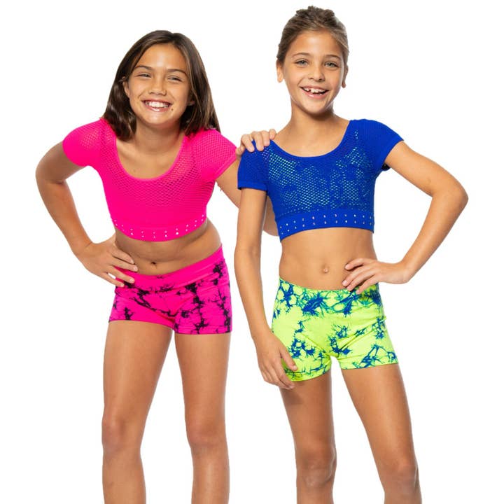 Malibu Sugar – wholesale Shorts - Barn – Marmor slips färgämne pojke shorts