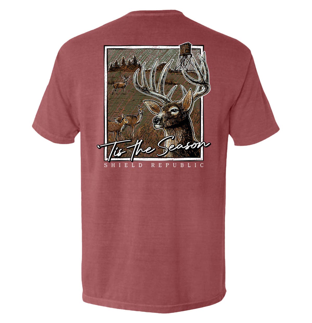 Shield Republic - Vente T-shirt sérigraphié – homme - C'est la saison des cerfs13