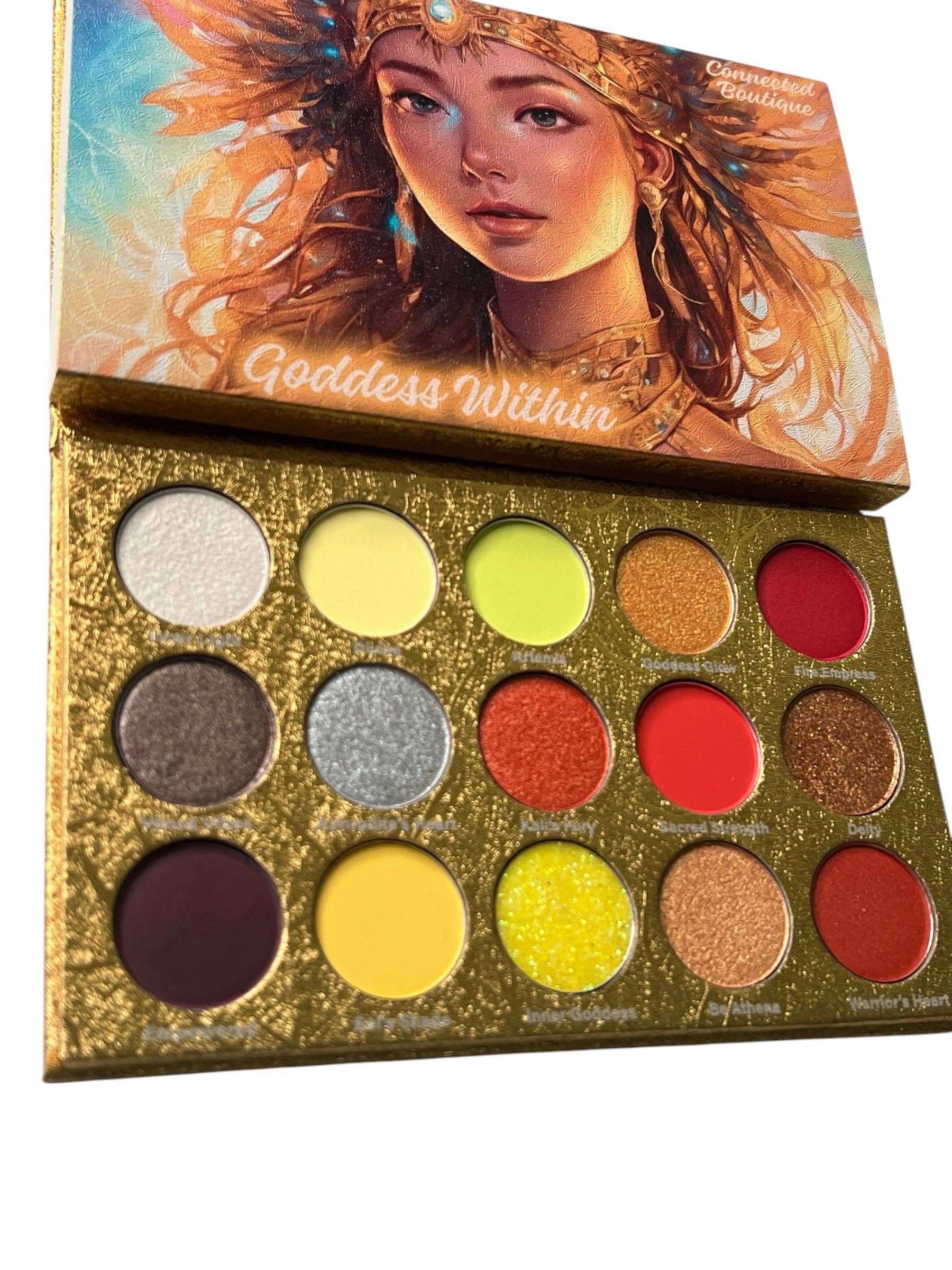 Connected Boutique - Wholesale Eyeshadow Palette - Goddess Within 15‑Shade Eyeshadow Palette – Bold Mattes & Luminous Shimmers1