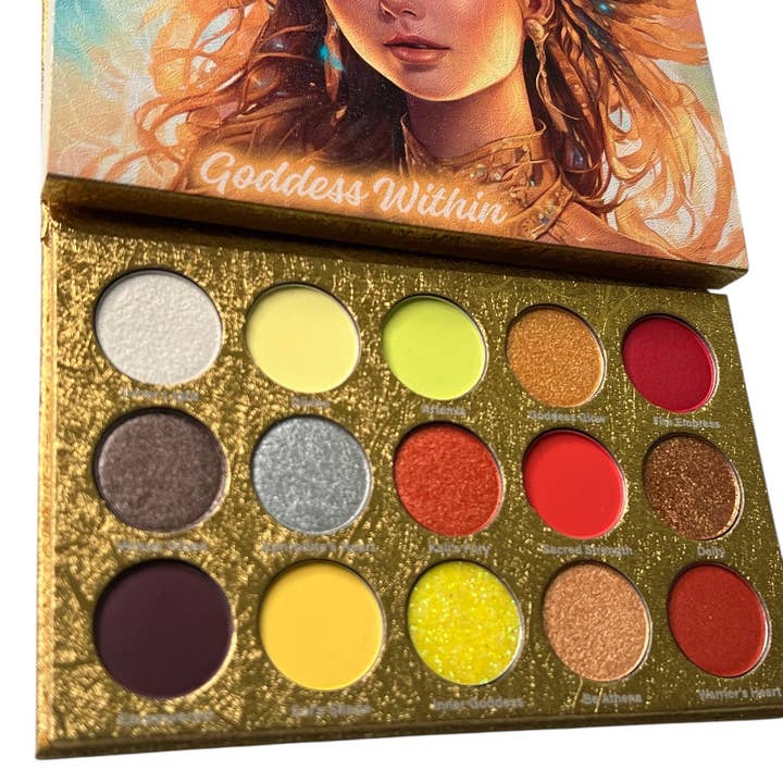 Connected Boutique - Wholesale Eyeshadow Palette - Goddess Within 15‑Shade Eyeshadow Palette – Bold Mattes & Luminous Shimmers1