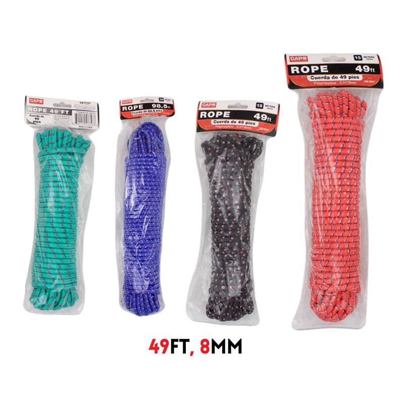 Deluxe Import Trading - Wholesale Tool Set - Polypropylene Rope 49 ft 4 Colors0