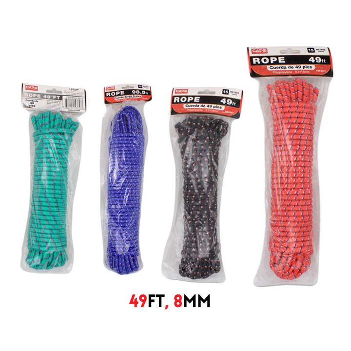 Deluxe Import Trading - Wholesale Tool Set - Polypropylene Rope 49 ft 4 Colors