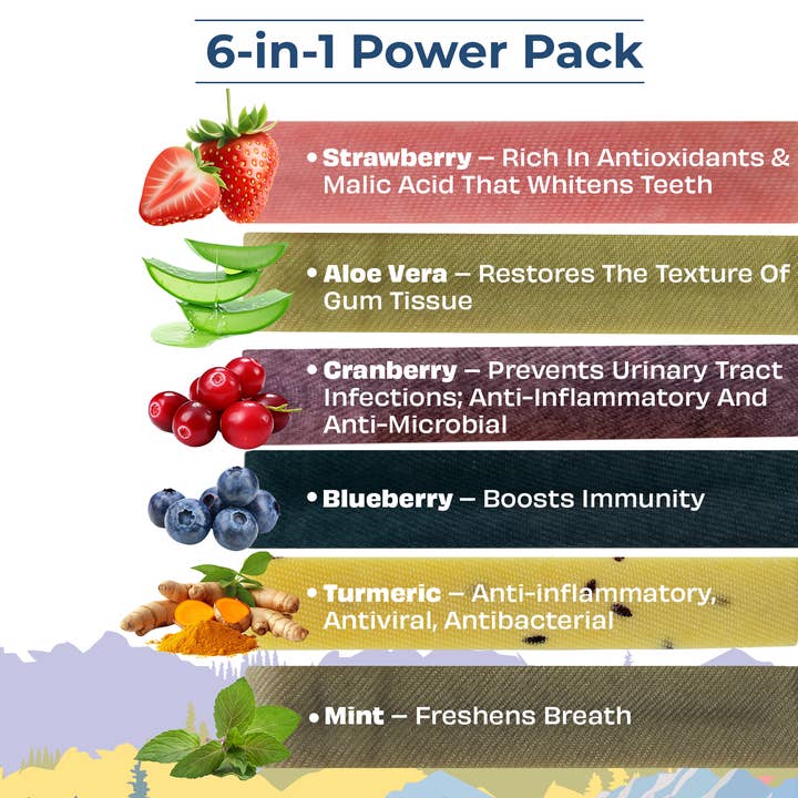 Pawfect Foods - Wholesale Pet Treats - Dog - Pawfect Himalayan Cheese Chew Bars Variety Pack (Medium) - Pack of 6 (Strawberry, Mint, Turmeric, Blueberry, Cranberry, Aloe Vera) (390g/13.75oz)
