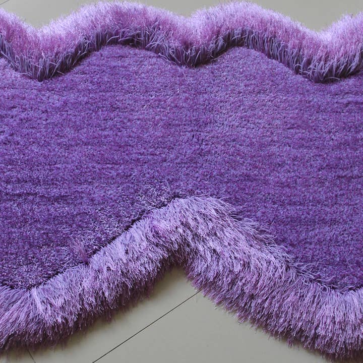 Amazing Rugs - Wholesale Area Rug - Double Heart Shape Hand Tufted 4-inch Thick Shag Area Rug3