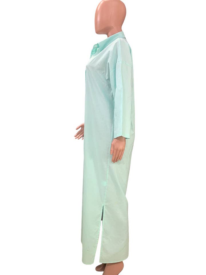 HIDDENBRAND - Wholesale Swim Cover Up - Women's - basic maxi coverup shirt dress4