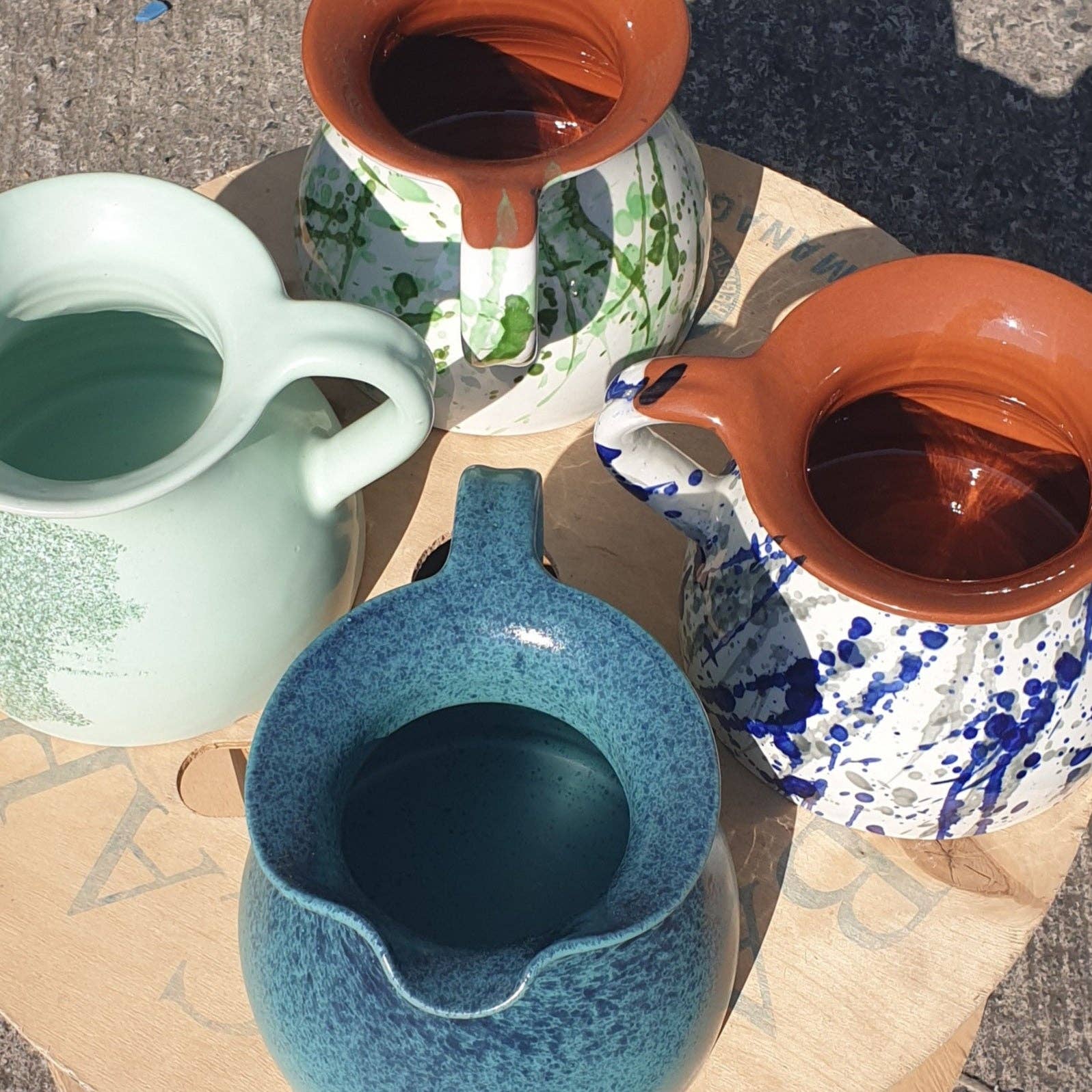 Jarapa – wholesale Pitcher – Hand Painted Jaspe Ceramic Pitcher Jug2