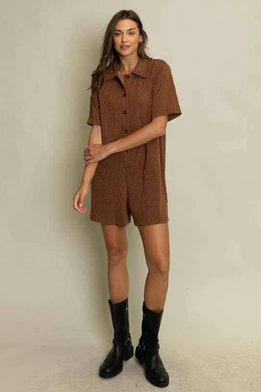 Heyson – Engroshandel Romper - Dame – LR1002_B Kortærmet Knaplukket Romper9