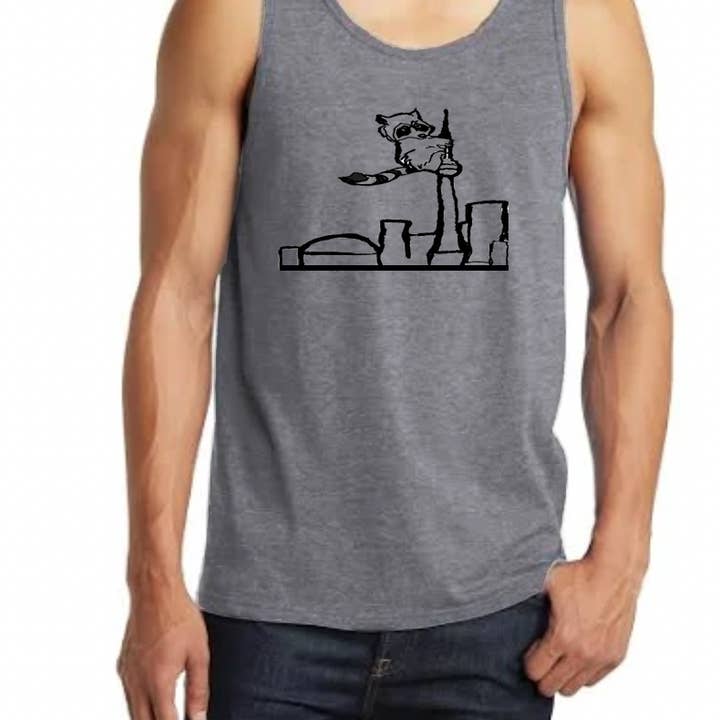 Raccoon unisex sulla CN Tower Tank/Yoga/Esercizio/Estate per la vendita all'ingrosso da parte di Maqoba