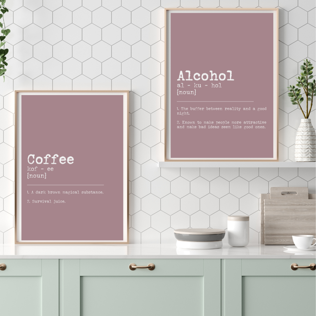 Fairy Bread Designs - Wholesale Kunstprint - Alcoholwoordenboek Print Tan4