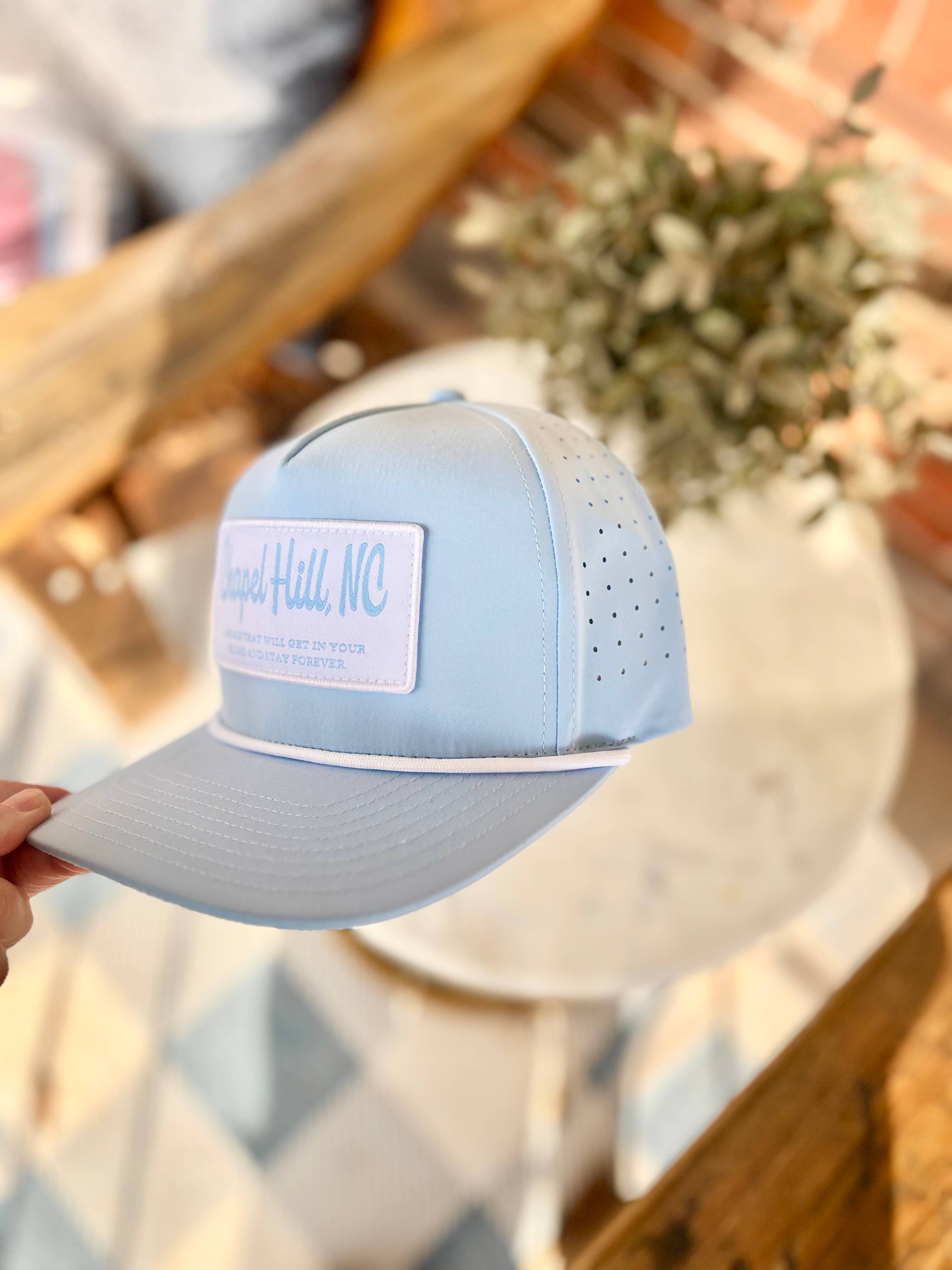 Happy By Rachel, LLC - Wholesale Trucker Hat - Women's - Chapel Hill, NC Patch Hat with Rope1