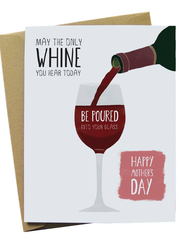 Carte Fête des Mères du Vin pour la vente par Paper Wolf Design