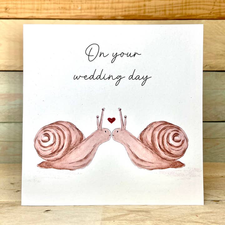 Snails Wedding Card for wholesale by Arty Bee Designs