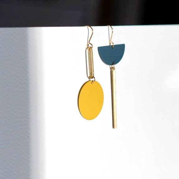 Copper Bee - Wholesale Dangle Earrings - Statement Mismatch Earrings - Many Colours