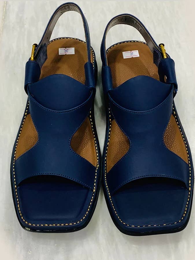 Chappal Panjedar Azul Peshawari, Pele Homem por atacado de vintarust