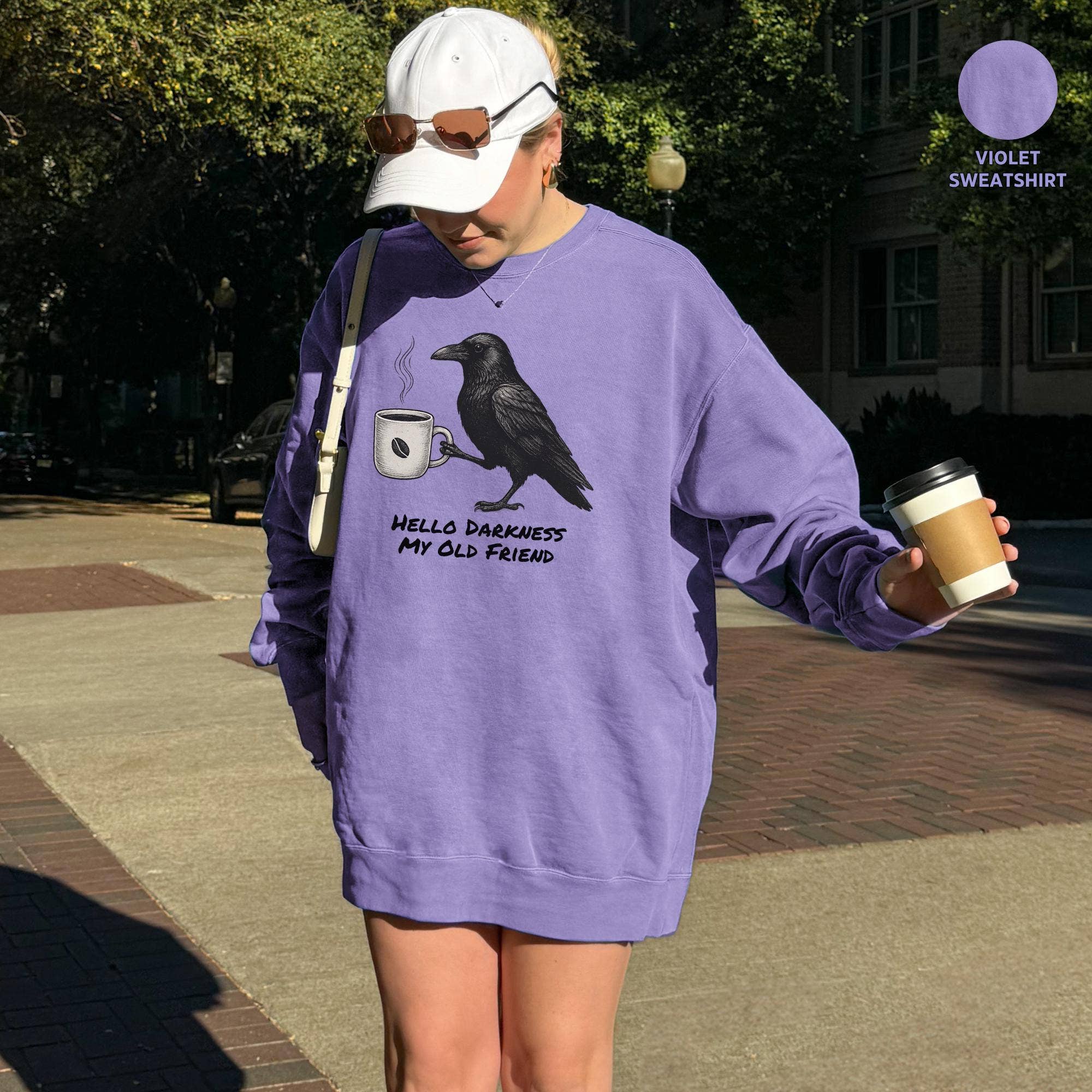 Glaime - Wholesale T-Shirt (Graphic) - Women's - Raven Crow Hello Darkness Comfort Colors Shirt & Sweatshirt3