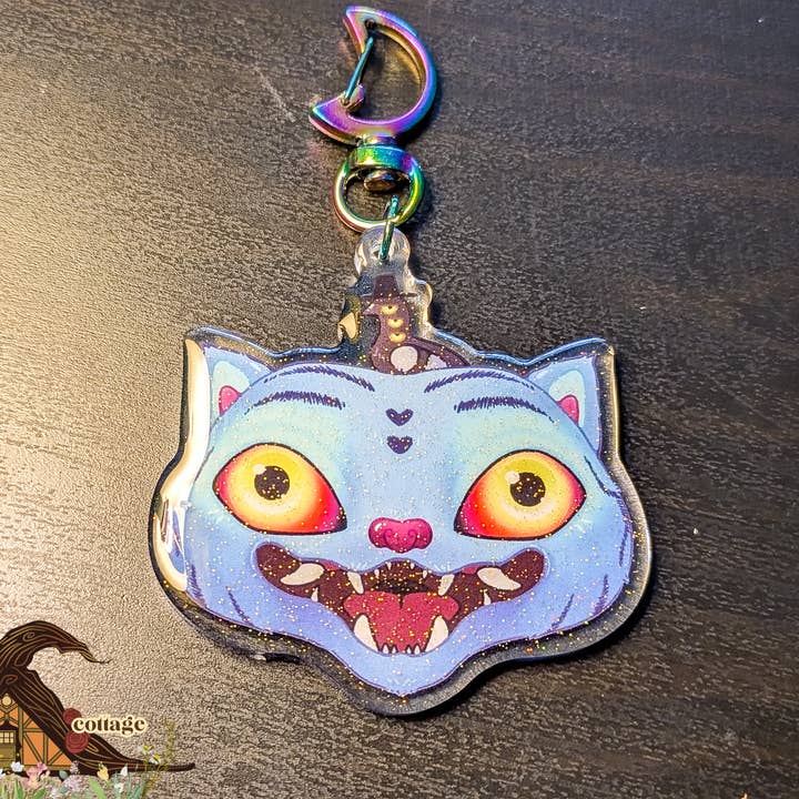 Akrylnyckelring: Kpop Demon Hunters Derpy Tiger Face Nyckelring för wholesale av Witchbriar Cottage