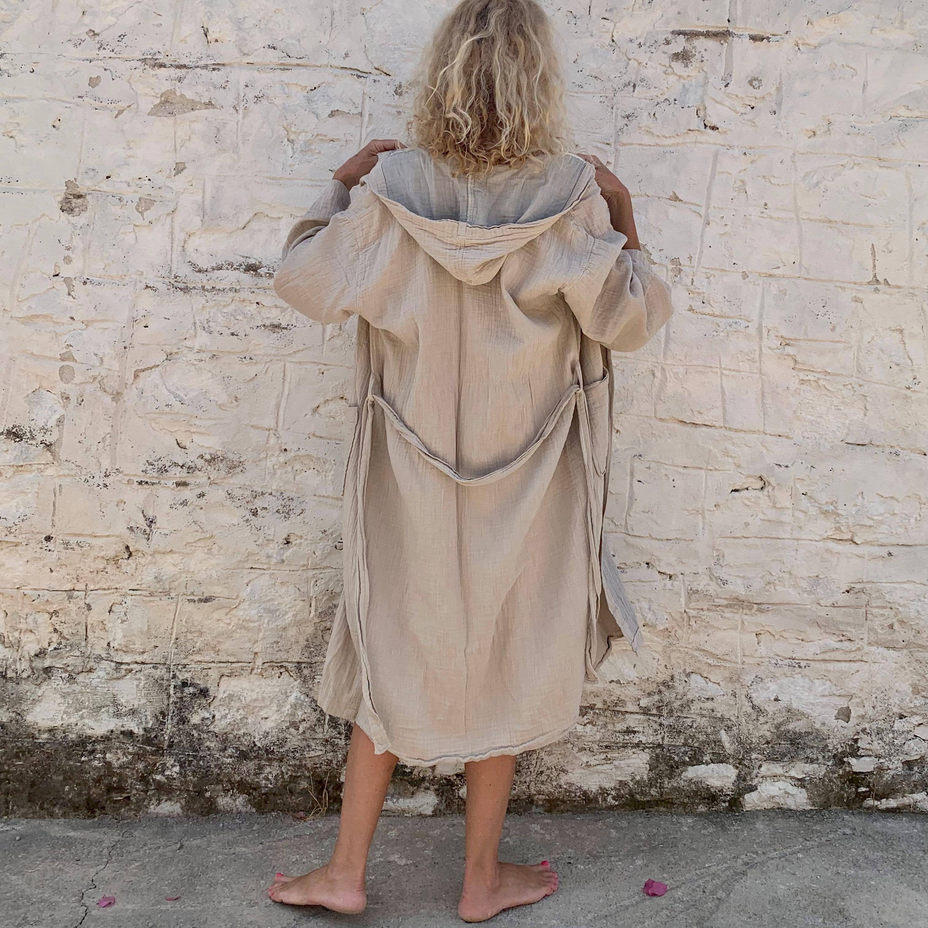 loom.ist – Robe - Mulher por atacado – Robe com Capuz de Musselina18