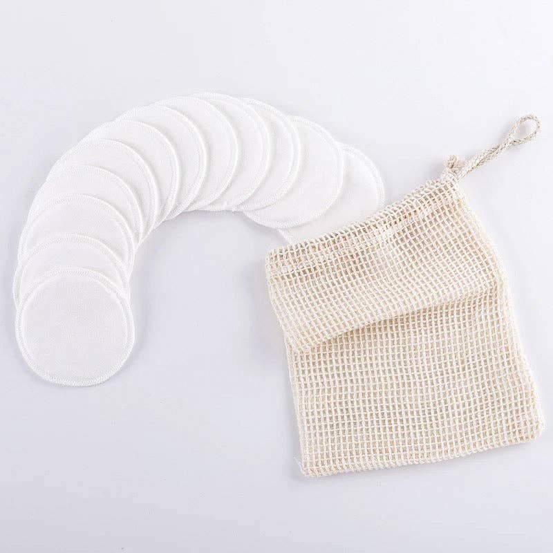 Smile Boutiques - Wholesale Makeup Remover - Reusable Organic Bamboo Cotton Makeup Pads - Set of 10 Pads6