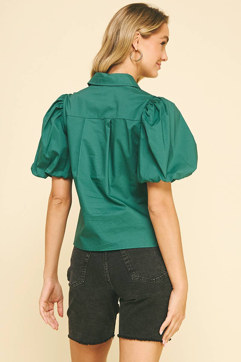 PINCH - Wholesale Blouse - Women's - BUBBLE SLEEVE BLOUSE TOP - 5707TB16