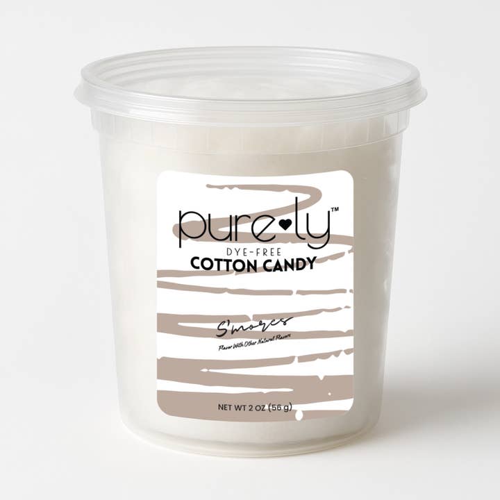 Barbe à Papa Sans Colorant S'mores 2 oz Pot pour la vente par Purely Cotton Candy