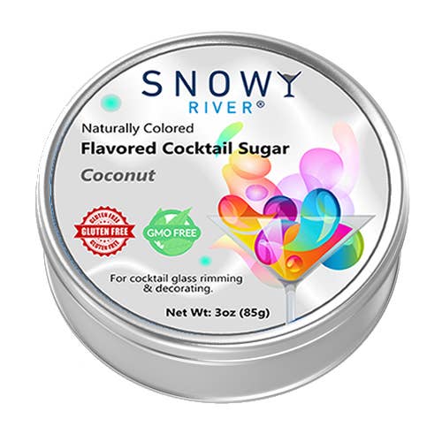 Ultimate Baker - Wholesale Sugar/Sweetener - Snowy River Coconut Flavored Cocktail Sugar (1x3oz)