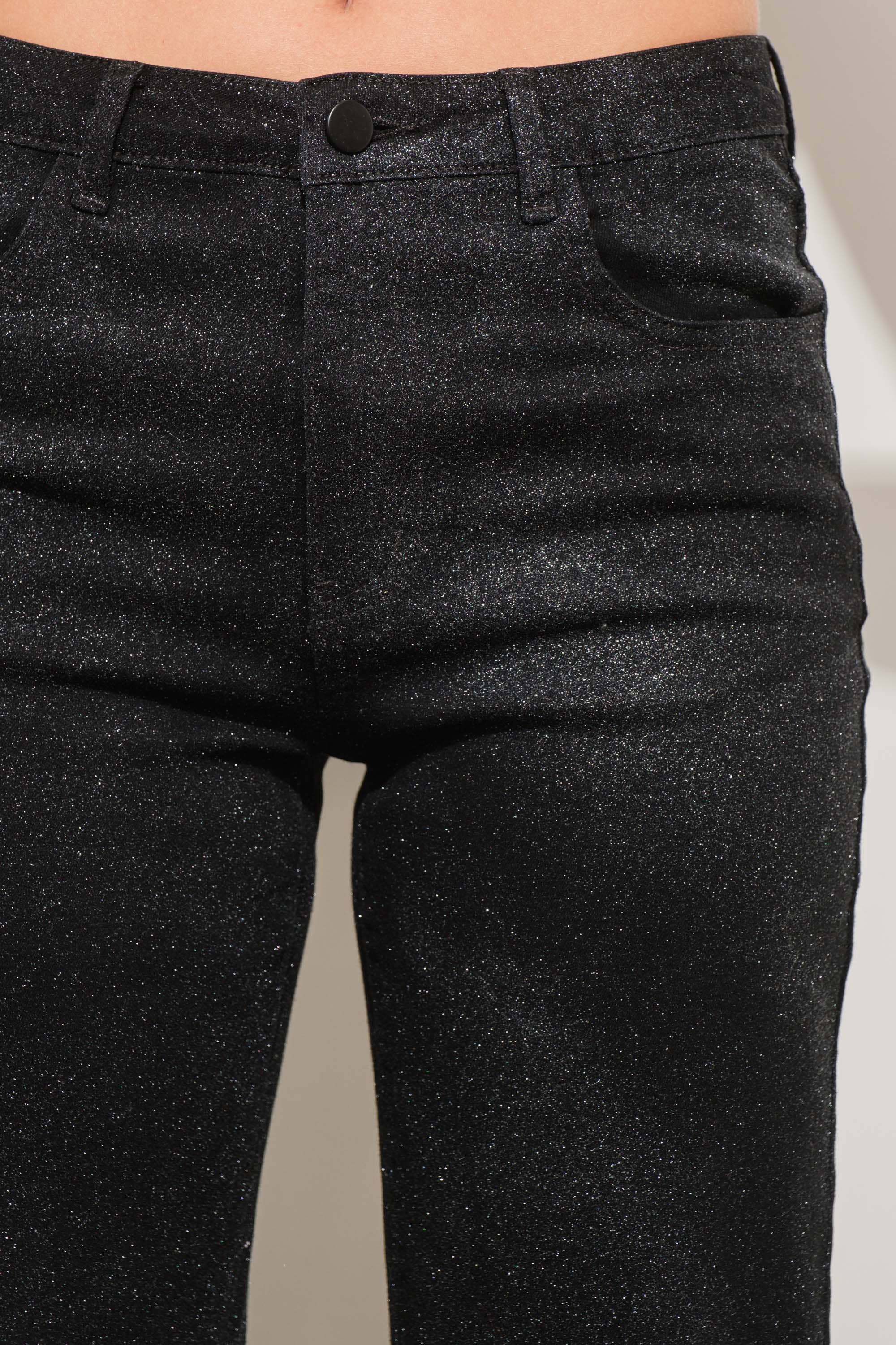 LÄTT TVÄTT 80135P-Lätt skimrande glittrande stretchjeans i mellanhöjd för wholesale på Faire10