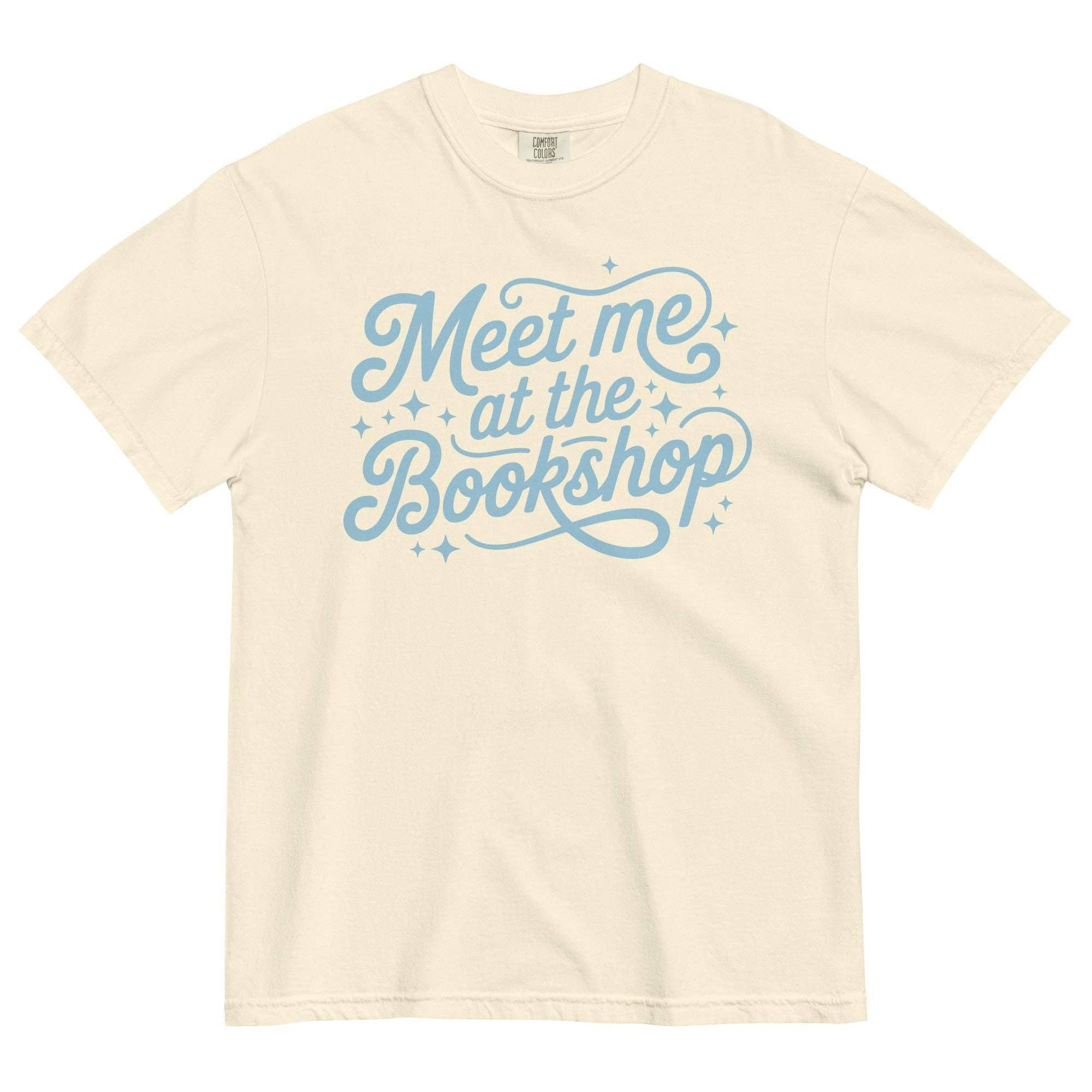 Keen Bee Studio - Wholesale Screen Printed T-Shirt - Unisex - Meet Me at the Bookshop Heavyweight T-shirt10