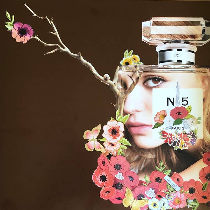 Collage original, décoration murale, art de la mode, art moderne pour la vente par Pink Buddhas