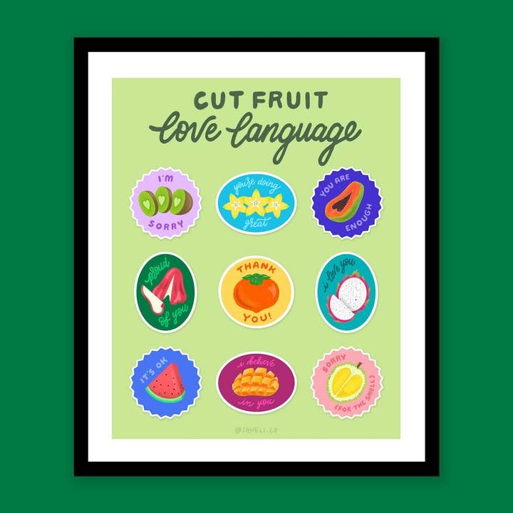 JaneLi.Co - Wholesale Art Print - Cut Fruit Love Language Art Print0