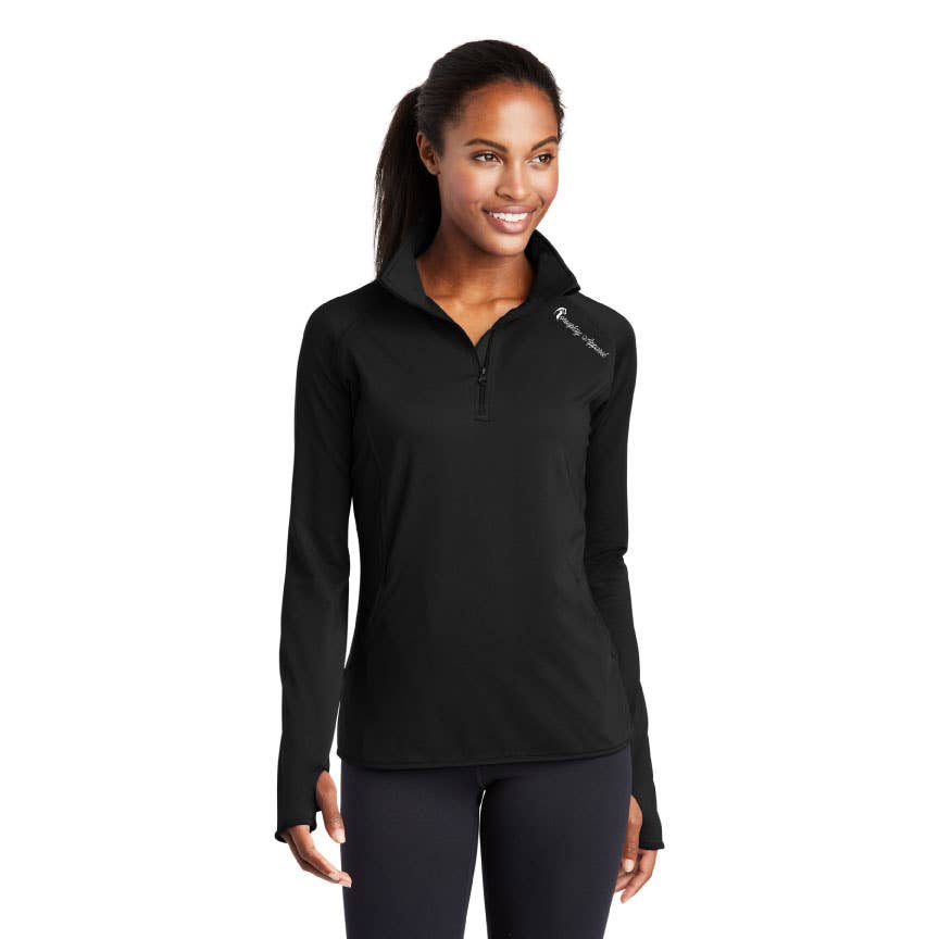Horseplay Apparel - Wholesale Athletic Top - Women's - Inside Leg Outside Rein Baselayer: Black1