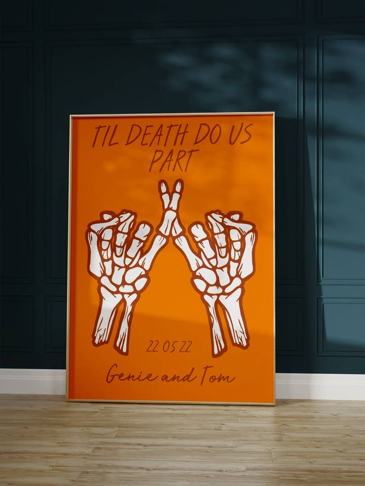 Til døden os skiller personliggjort kunsttryk for engroshandel hos My own Bohome