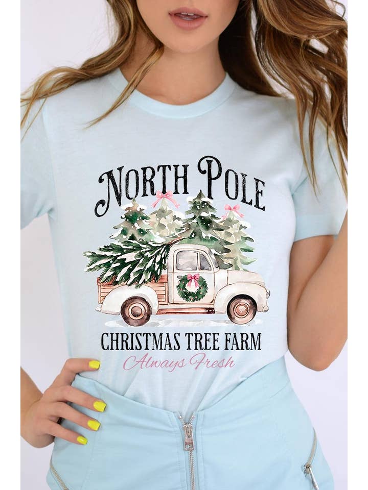 COLORBEAR - Wholesale T-Shirt (Graphic) - Women's - North Pole Christmas Graphic Tee6