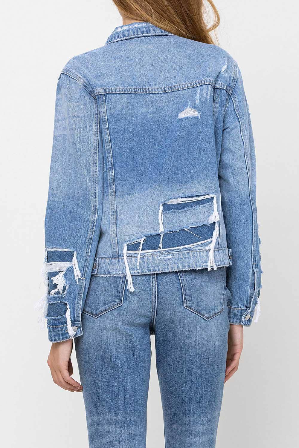 Blaue Seele KLASSISCHE JEANSJACKE IM USED-LOOK V2161J für den Großhandel auf Faire8