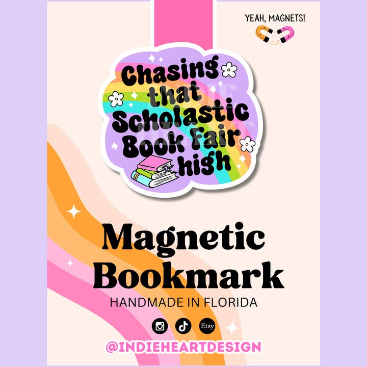 Book Fair Magnetic Bookmark for wholesale by Indie Heart Studio