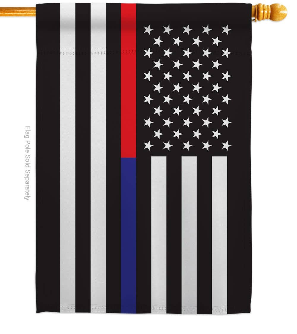 Two Group Flag Co - Wholesale Flag - US Thin Red and Blue Line First Responders Police Decor Flag1
