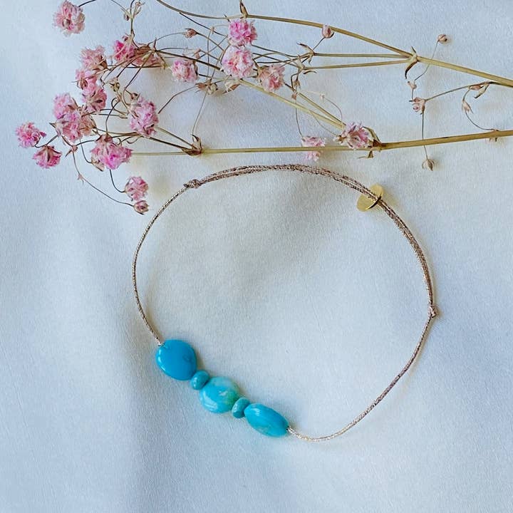 CROW KING TURQUOISE BANGLE (BCA45) for wholesale by Sophie Deschamps Bijoux