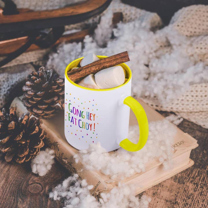 3dRose - Wholesale Coffee Mug - 3dRose, Gong Hey Fat Choy - Happy Chinese New Year in Cantonese colorful text, Mug5