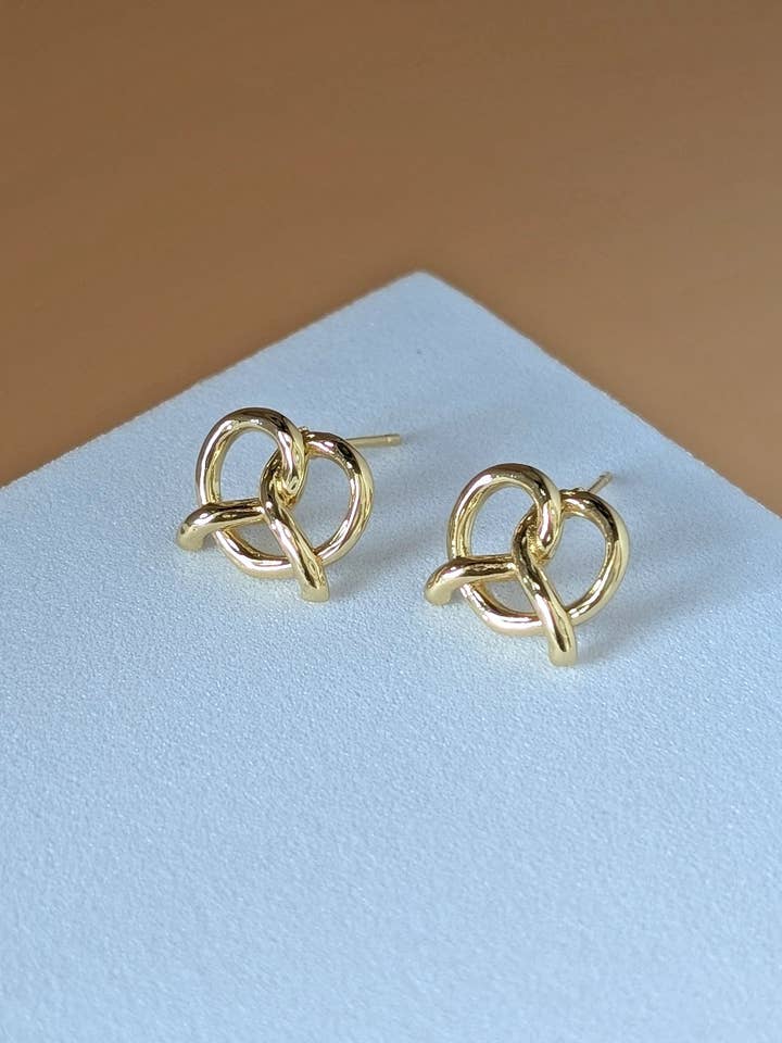 Pretzel Studs for wholesale by Nuance Jewelry