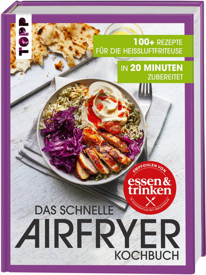 Den hurtige Airfryer kogebog for engroshandel hos frechverlag TOPP & BusseSeewald