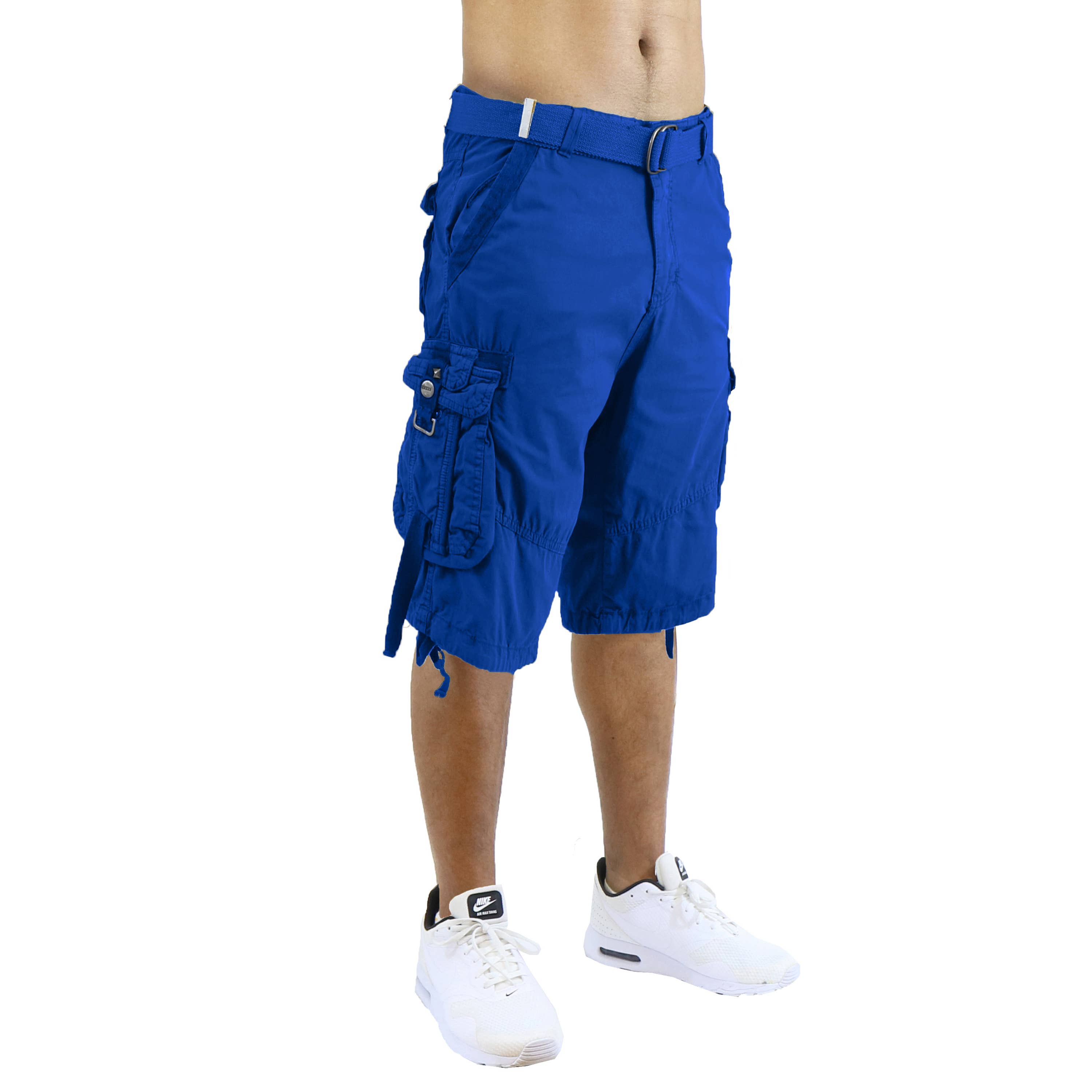 Galaxy By Harvic – wholesale Shorts – Men's – Men's Classic-Fit Distressed Belted Cargo Shorts7