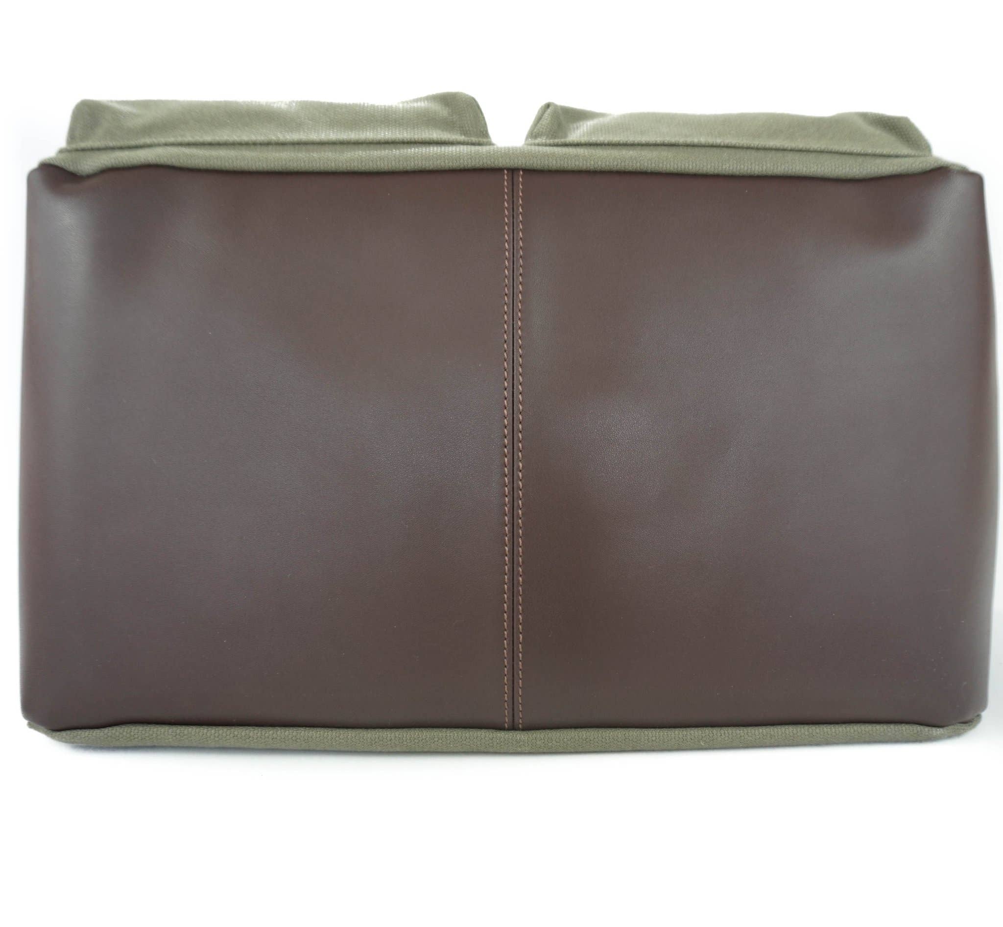 DJANGO - Wholesale Pet Carrier - Dog - Dog Carrier Bag - Olive Green Waxed Canvas and Leather5