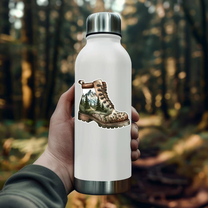 PiggyPrintStickers - Wholesale Sticker - Forest Hiking Boot Sticker2