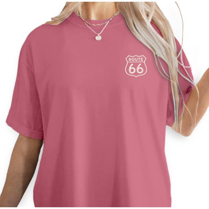 Textile Graphix - Wholesale Screen printed t-shirt – unisex - Route 66 Tee – Customizable Retro Desert Travel Shirt8
