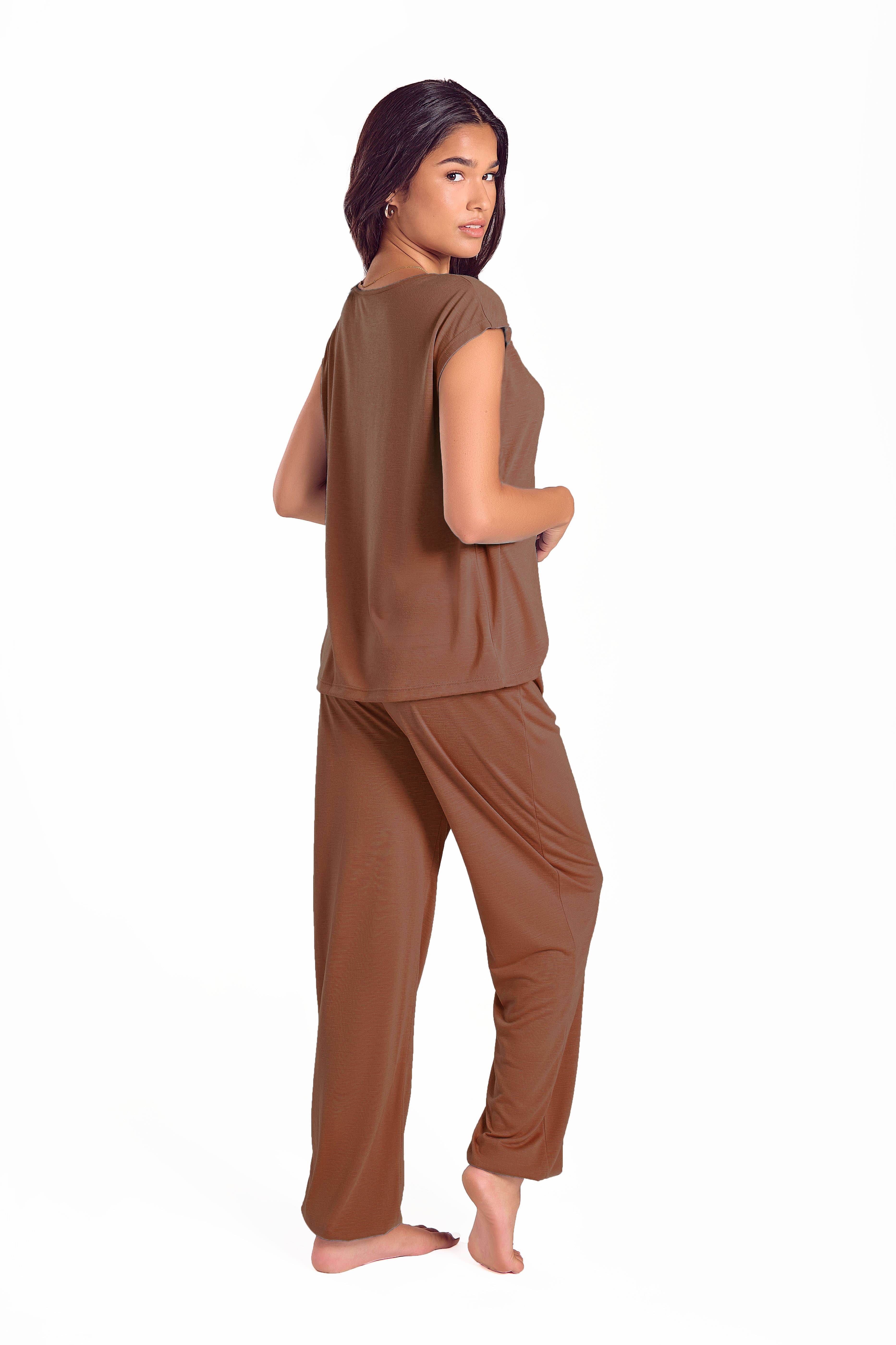 iCollection - Wholesale Nightgown - Women's - Cambria Plus Size Night Shirt-Dress with Side Pockets7